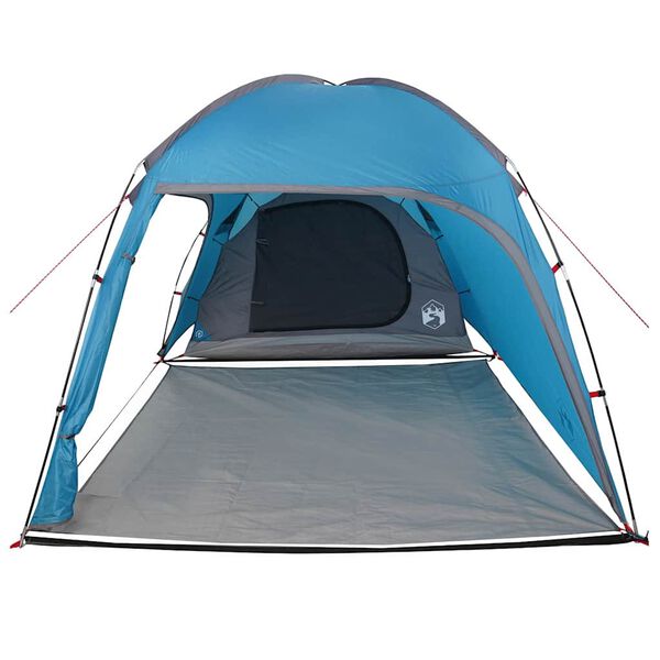 vidaXL Tent with Roof Blue 370 x 230 x 185 cm Polyester and fibreglass