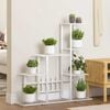 vidaXL Flower Stand 94.5x25x88 cm White Metal
