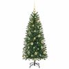 vidaXL Artificial Christmas Tree with 150 LEDs Green 120 cm PE and PVC