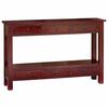 vidaXL Console Table Brown 115 x 32 x 75.5 cm Solid Mahogany Wood