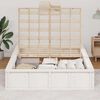 vidaXL Bed Frame White 140 x 200 cm Solid Pine Wood