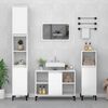 vidaXL 3 Piece Bathroom Furniture Set High Gloss White Engineered Wood