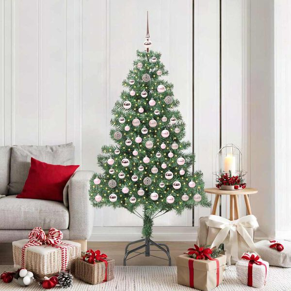vidaXL Christmas Tree with 300 LEDs with Stand Green 180 cm PVC