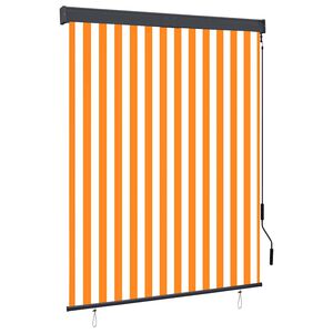 vidaXL Outdoor Roller Blind 140x250 cm White and Orange