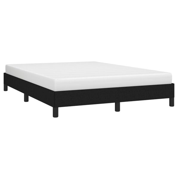vidaXL Bed Frame without Mattress Black 135x190 cm Double Double Fabric