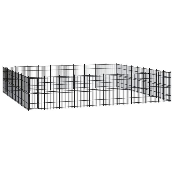 vidaXL Outdoor Dog Kennel Steel 82.94 m&sup2;