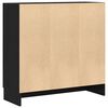 vidaXL Book Cabinet Black Oak 82.5 x 30.5 x 80 cm Engineered Wood