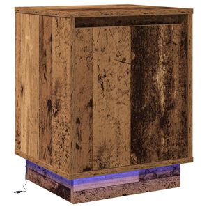 vidaXL Bedside Cabinet Old Wood 39 x 34.5 x 50 cm Engineered wood