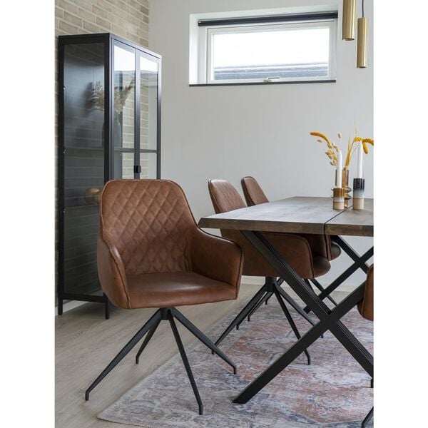 House Nordic Dining Chair with Swivel Ava Brown