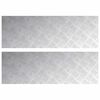 vidaXL Stair Tread Rectangular 2 pcs Silver 90 x 30 cm Aluminium