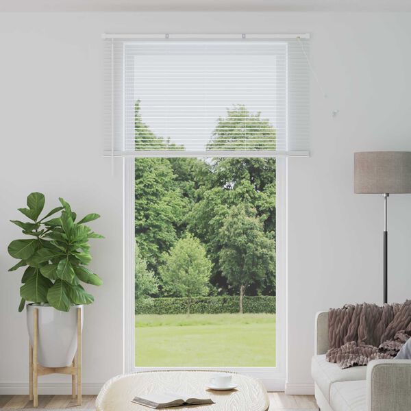 vidaXL Venetian Blind Manual Adjustable White 213 x 160 cm PVC