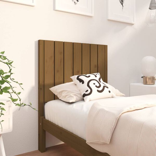 vidaXL Bed Headboard Honey Brown 80.5x4x100 cm Solid Wood Pine
