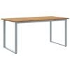vidaXL Garden Table Grey 160 x 80 x 75 cm Solid Acacia Wood