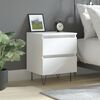 vidaXL Bedside Cabinet White 40x35x50 cm Engineered Wood