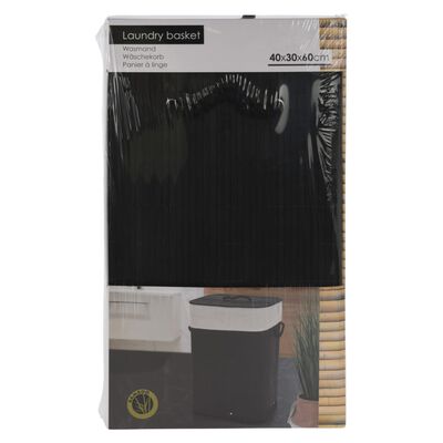 Bathroom Solutions Foldable Laundry Basket Black