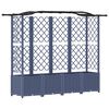 vidaXL Raised Bed with Trellis and Roof Grey 204 x 40 x 141 cm PP