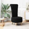 vidaXL Slipper Chair Black 56.5 x 70 x 110 cm Fabric