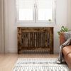 vidaXL Radiator Cover Smoked Oak 112 x 19 x 81.5 cm Engineered Wood