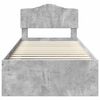 vidaXL Bed Frame Concerte Grey 75 x 190 cm Solid Pine Wood