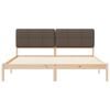 vidaXL Bed Frame with Upholstered Headboard Taupe 180 x 200 cm