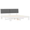 vidaXL Bed Frame with Upholstered Headboard Light Grey 200 x 200 cm