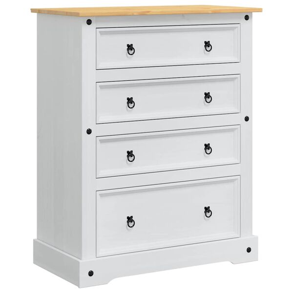 vidaXL Storage Chests White 92 x 48 x 114 cm Solid Pine Wood