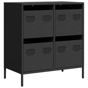 vidaXL Sideboard&nbsp;Black 68x39x73.5 cm Cold-rolled Steel