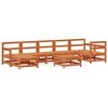 vidaXL Garden Lounge Set 8 pcs Wax Brown Solid Pine Wood