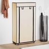 vidaXL Shoe Cabinet with Cover Cream 58x28x106 cm Fabric