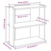vidaXL Bookcase 3-Tier Black 60x30x60 cm Engineered Wood