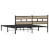 vidaXL Metal Bed Frame without Mattress Sonoma Oak 200x200 cm