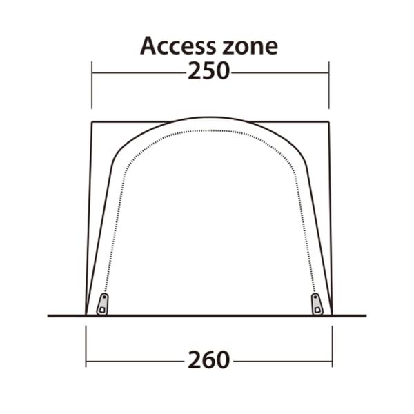 Outwell Drive-away Campervan Awning Newburg 160 Air Black & Grey