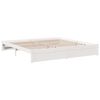 vidaXL Bookcase Bed without Mattress White 200x200 cm Solid Wood Pine