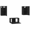 vidaXL TV Cabinet Set Wall-mounted 3 pcs Black Oak Engineered Wood