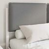 vidaXL Bed Frame with Upholstered Headboard Light Grey 150 x 200 cm