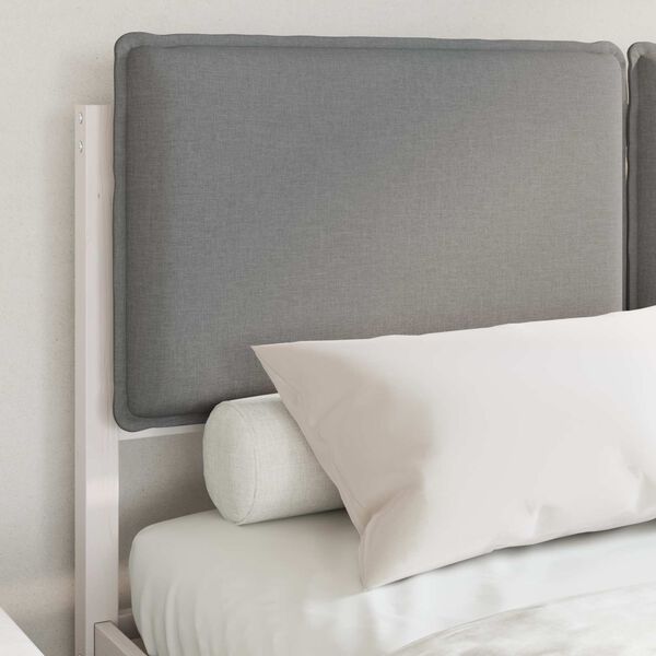 vidaXL Bed Frame with Upholstered Headboard Light Grey 150 x 200 cm