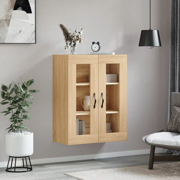 vidaXL Wall Mounted Cabinet Sonoma Oak 69.5x34x90 cm Engineered Wood