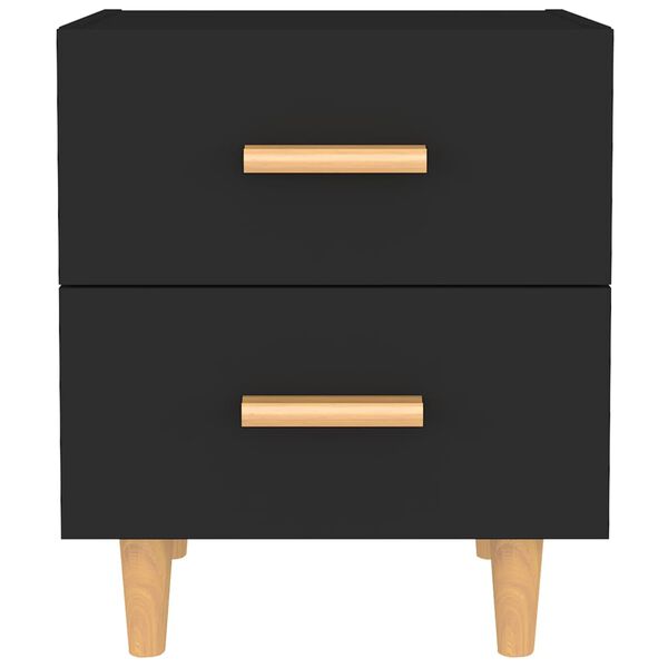 vidaXL Bed Cabinets 2 pcs Black 40x35x47.5 cm