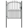 vidaXL Fence Gate with Spikes EMMEN 150 x 100 cm Powder-coated steel