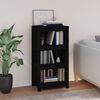 vidaXL Book Cabinet Black 50x35x97 cm Solid Wood Pine
