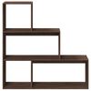 vidaXL Room Divider Bookcase 3-Tier Brown Oak 123x29x123 cm Engineered Wood