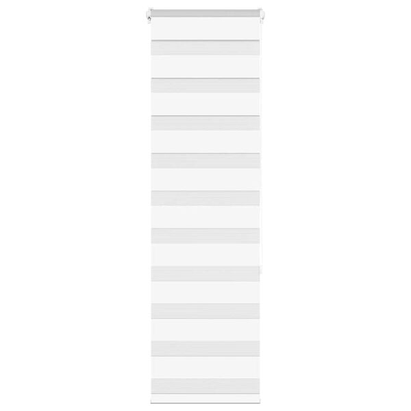 vidaXL Zebra Blind White 45x150 cm Fabric Width 40.9 cm Polyester