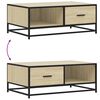 vidaXL Coffee Table Sonoma Oak 90x57x35 cm Engineered Wood and Metal