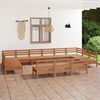 vidaXL 13 Piece Garden Lounge Set Honey Brown Solid Wood Pine
