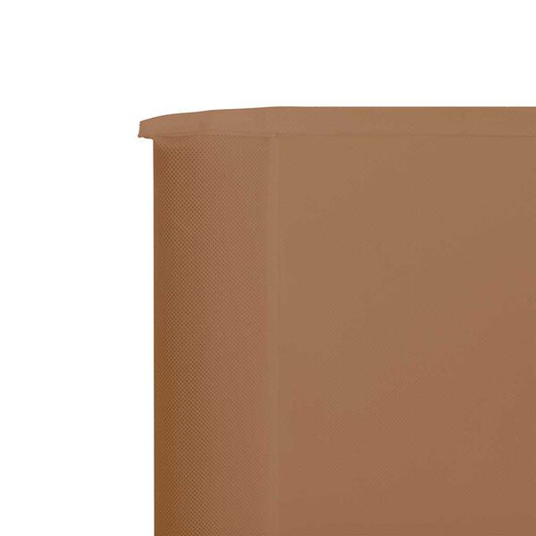 vidaXL 5-panel Wind Screen Fabric 600x80 cm Taupe