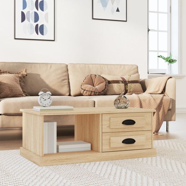 vidaXL Coffee Table Sonoma Oak 90x50x35 cm Engineered Wood