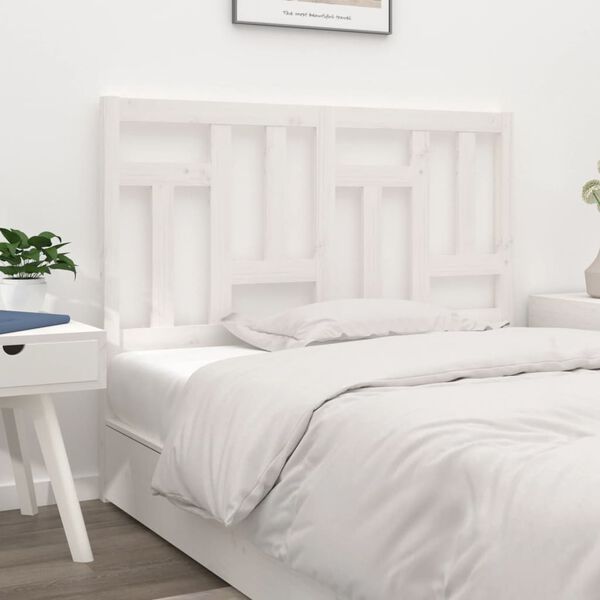 vidaXL Bed Headboard White 155.5x4x100 cm Solid Wood Pine