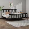 vidaXL Bed Frame without Mattress Black 180x200 cm Super King Solid Wood Pine