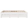 vidaXL Bed Frame without Mattress with Drawers White 140x190 cm Solid Wood Pine