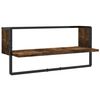 vidaXL 6 Piece Wall Shelf Set with Bars Smoked Oak Engineered Wood